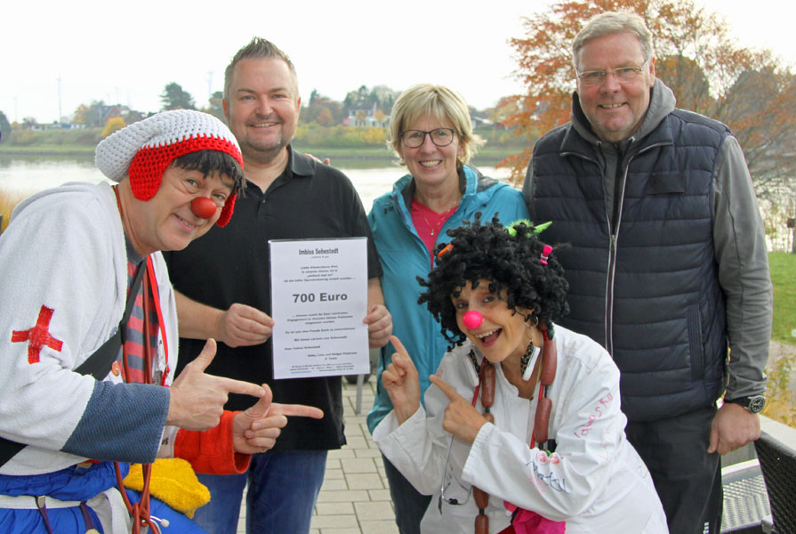 Lachen hilft: Holger Petersen und Bordesholmer Liedertafel spenden für UKSH-Clowns